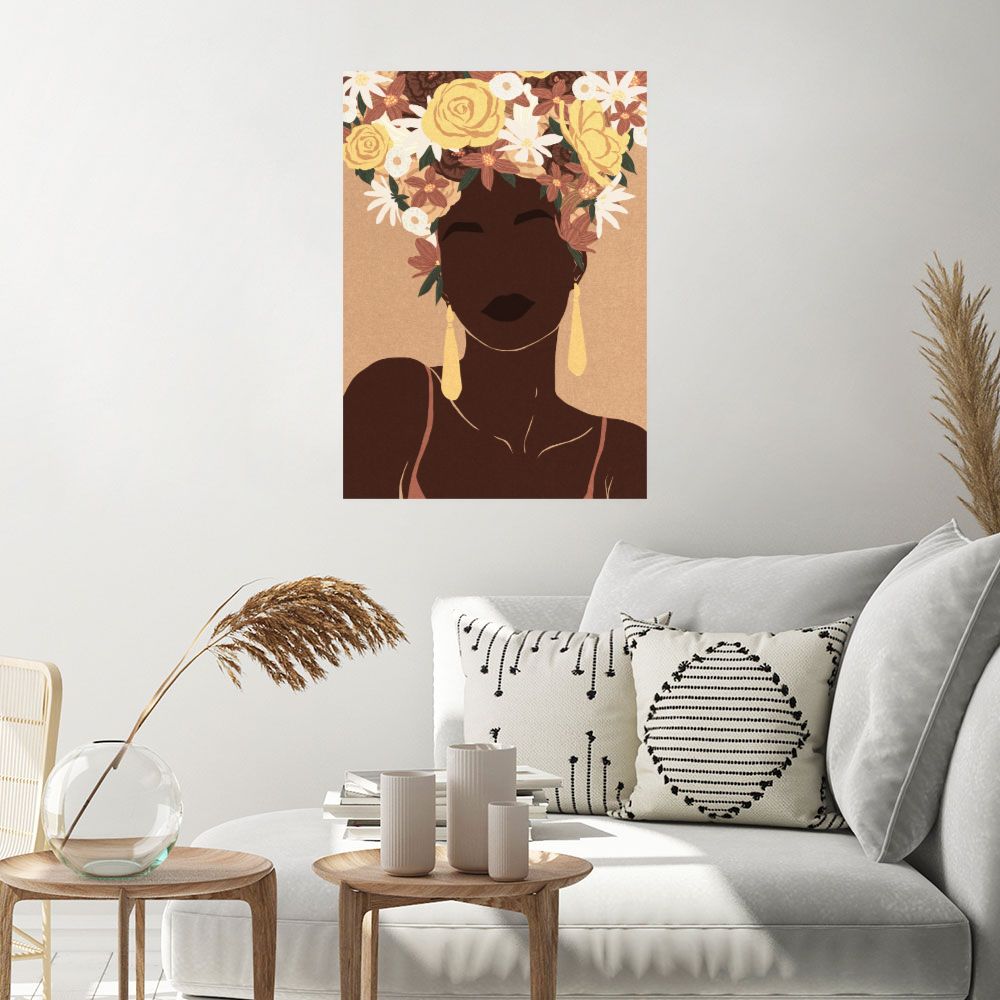 Affiche Fleur féminine élégante