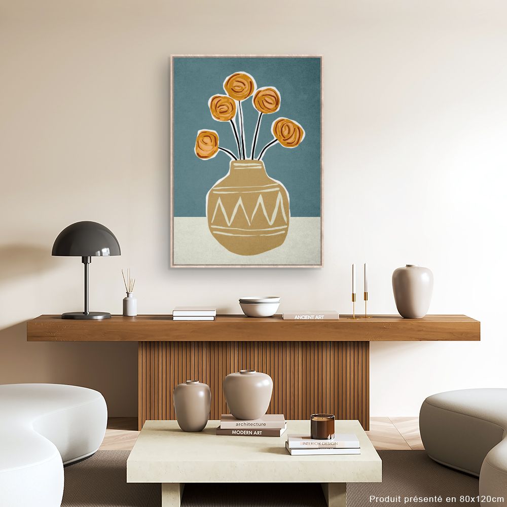 Tableau Fleurs abstraites