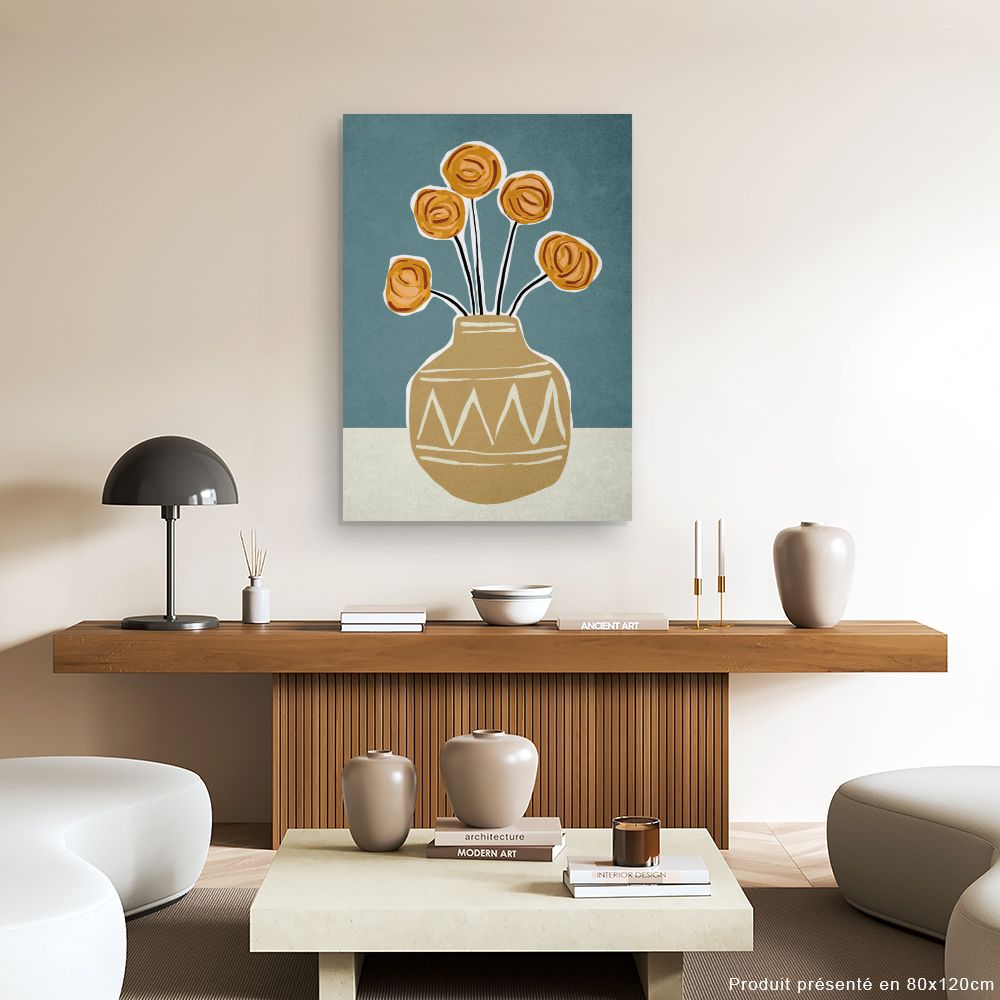 Tableau Fleurs abstraites