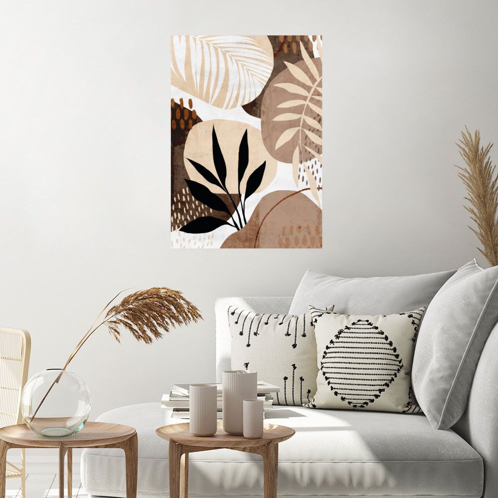 Affiche Feuilles abstraites captivantes