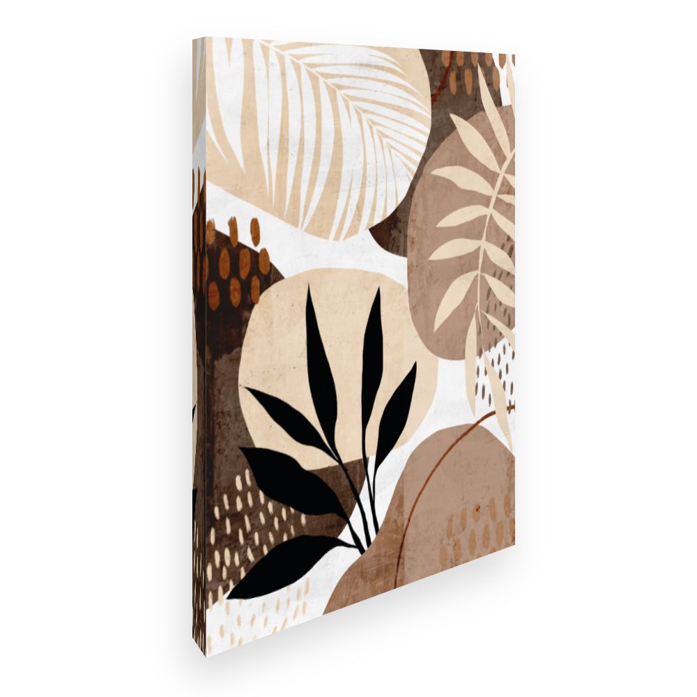 Toile Feuilles abstraites