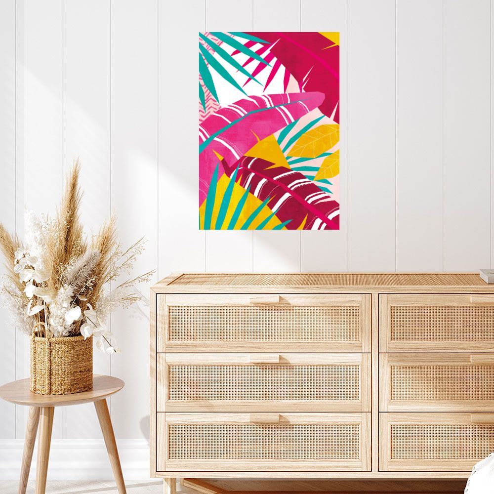 Affiche Feuilles tropicales vibrantes