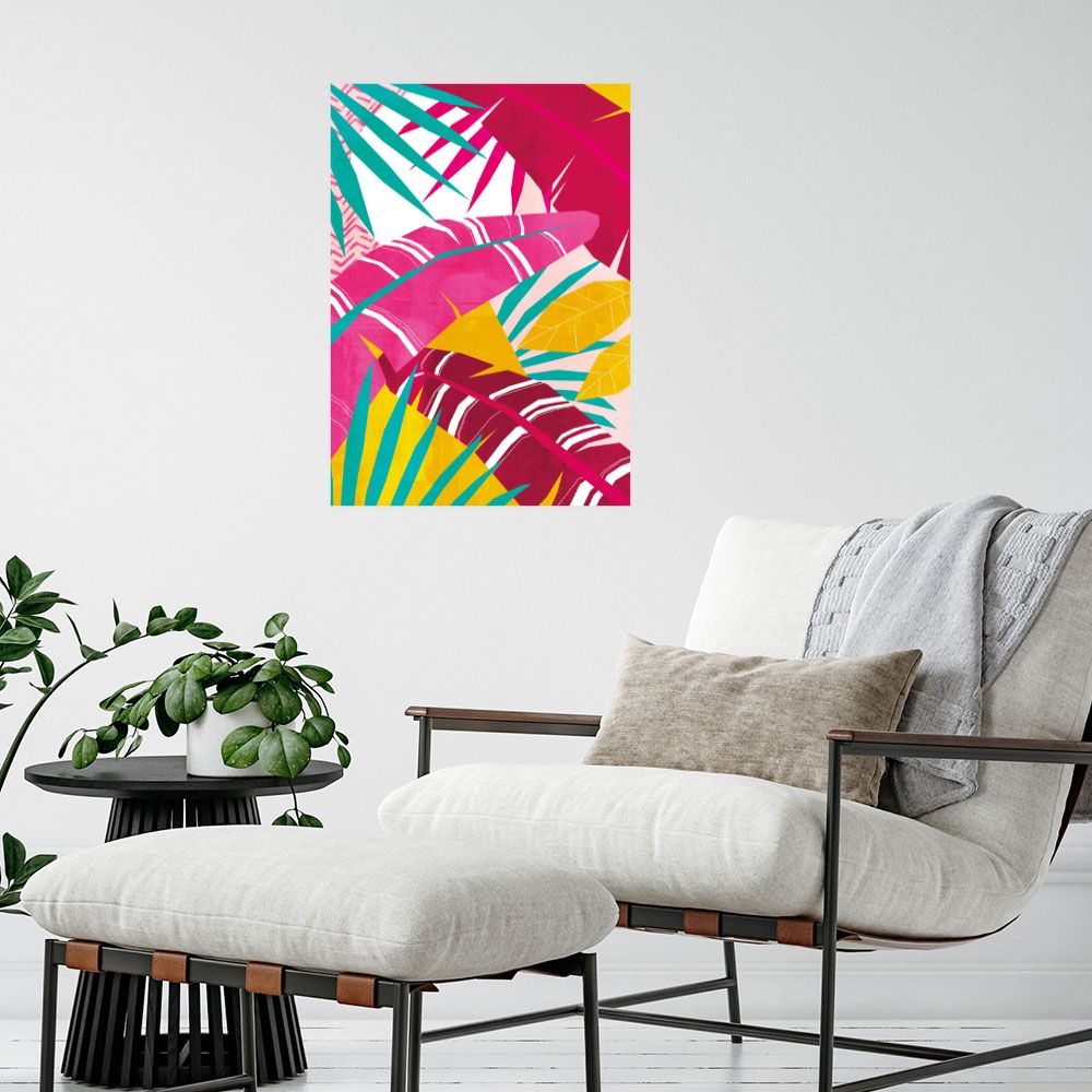 Affiche Feuilles tropicales vibrantes