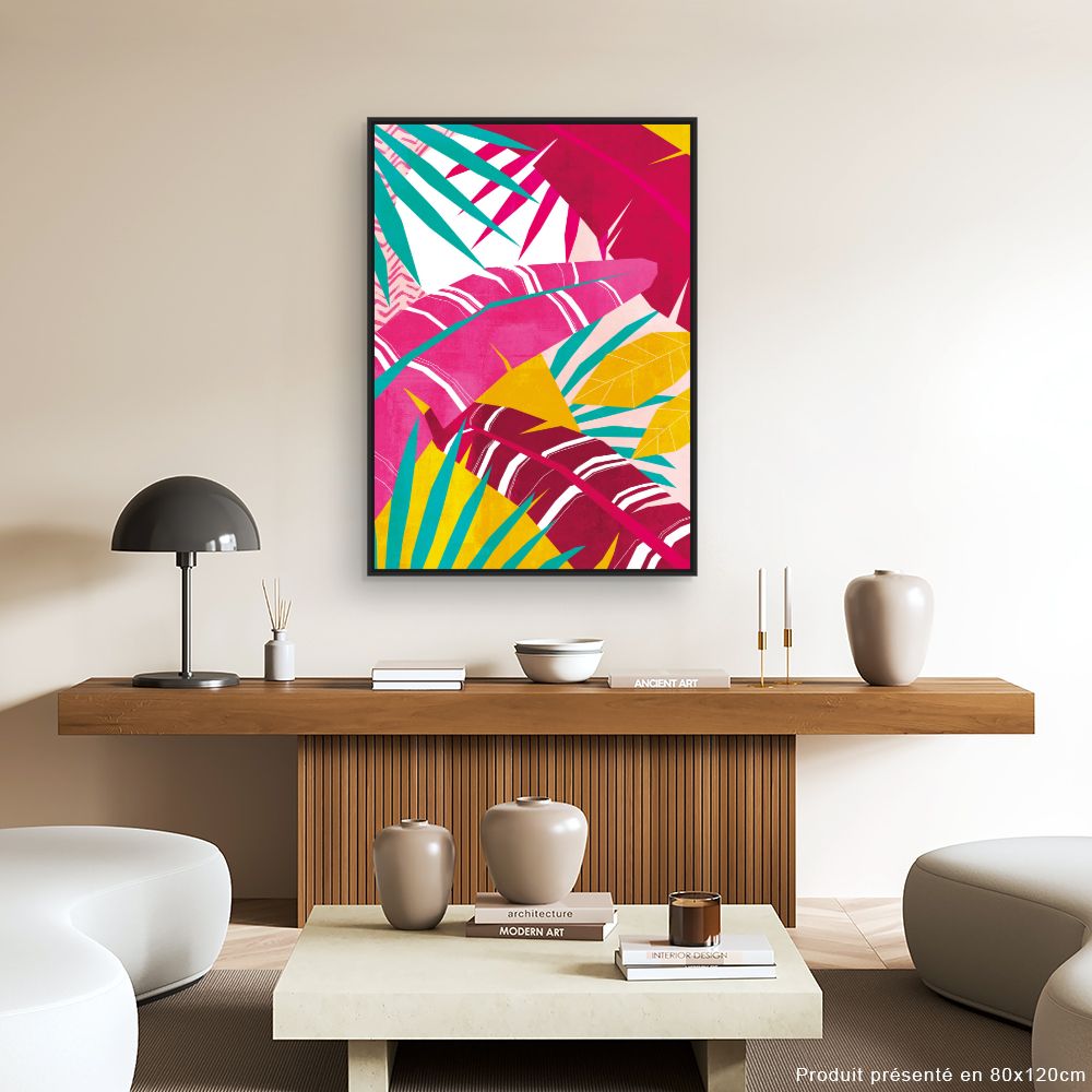 Tableau Feuillage tropical vibrant