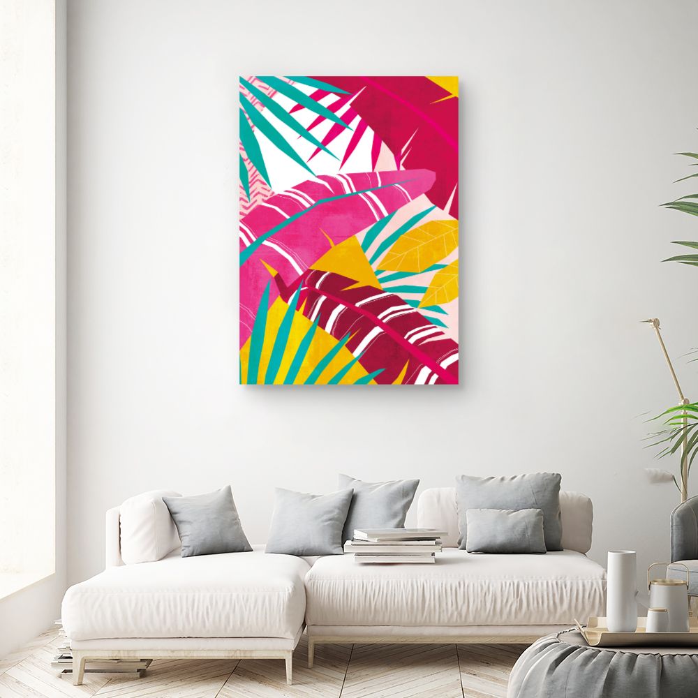 Tableau Feuillage tropical vibrant