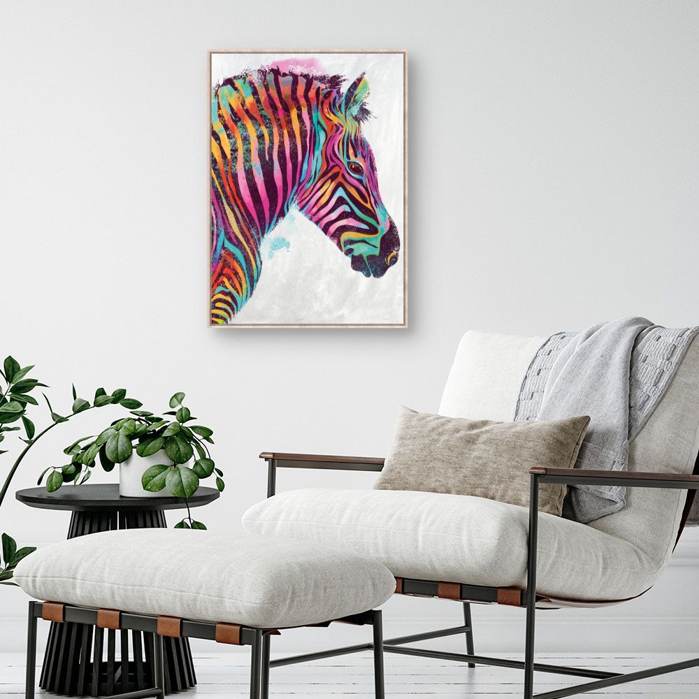 Toile Zèbre vibrant