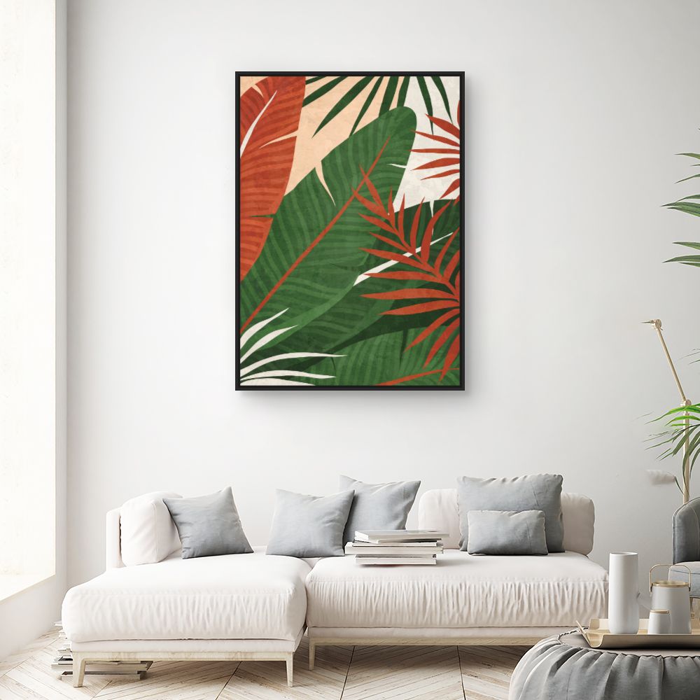 Tableau Feuilles exotiques
