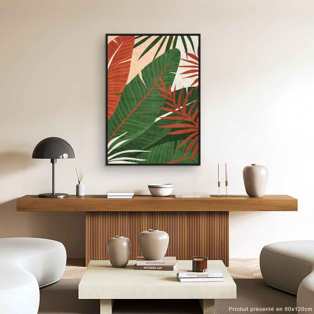 Tableau Feuilles exotiques
