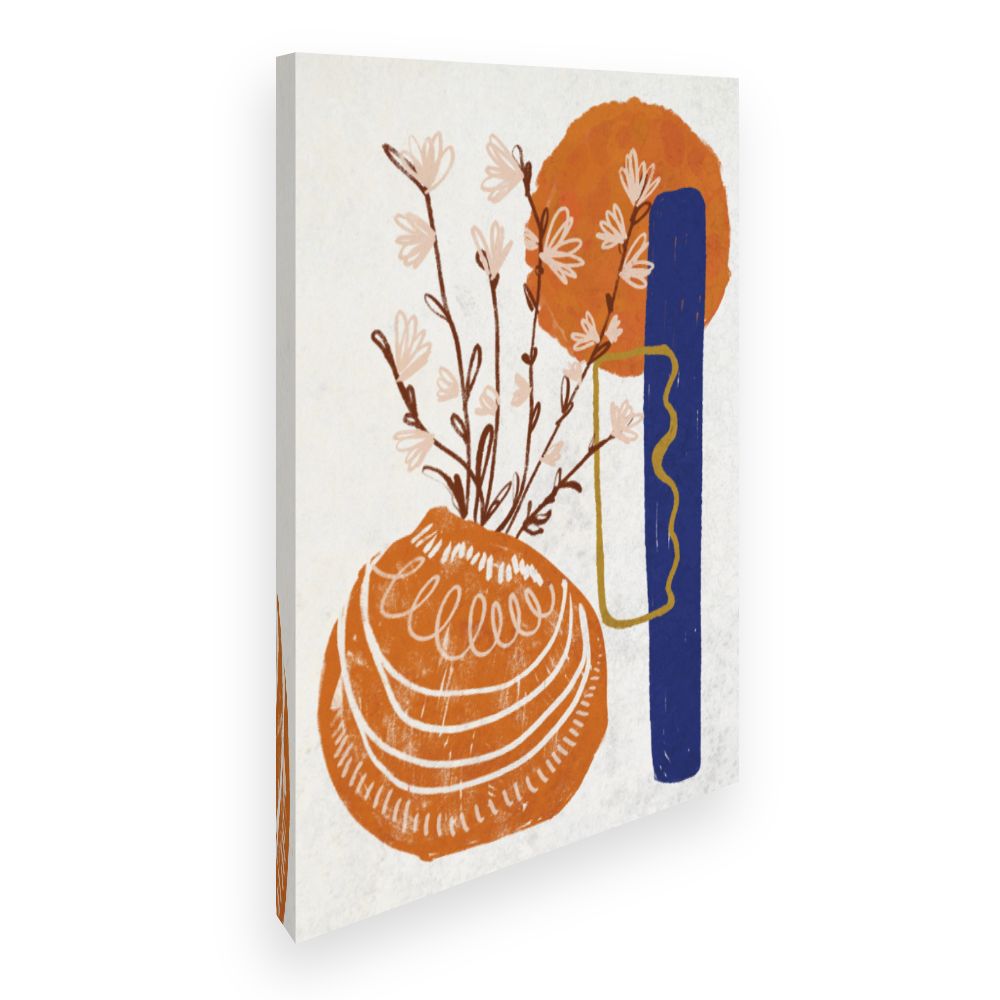 Toile Fleurs et vase
