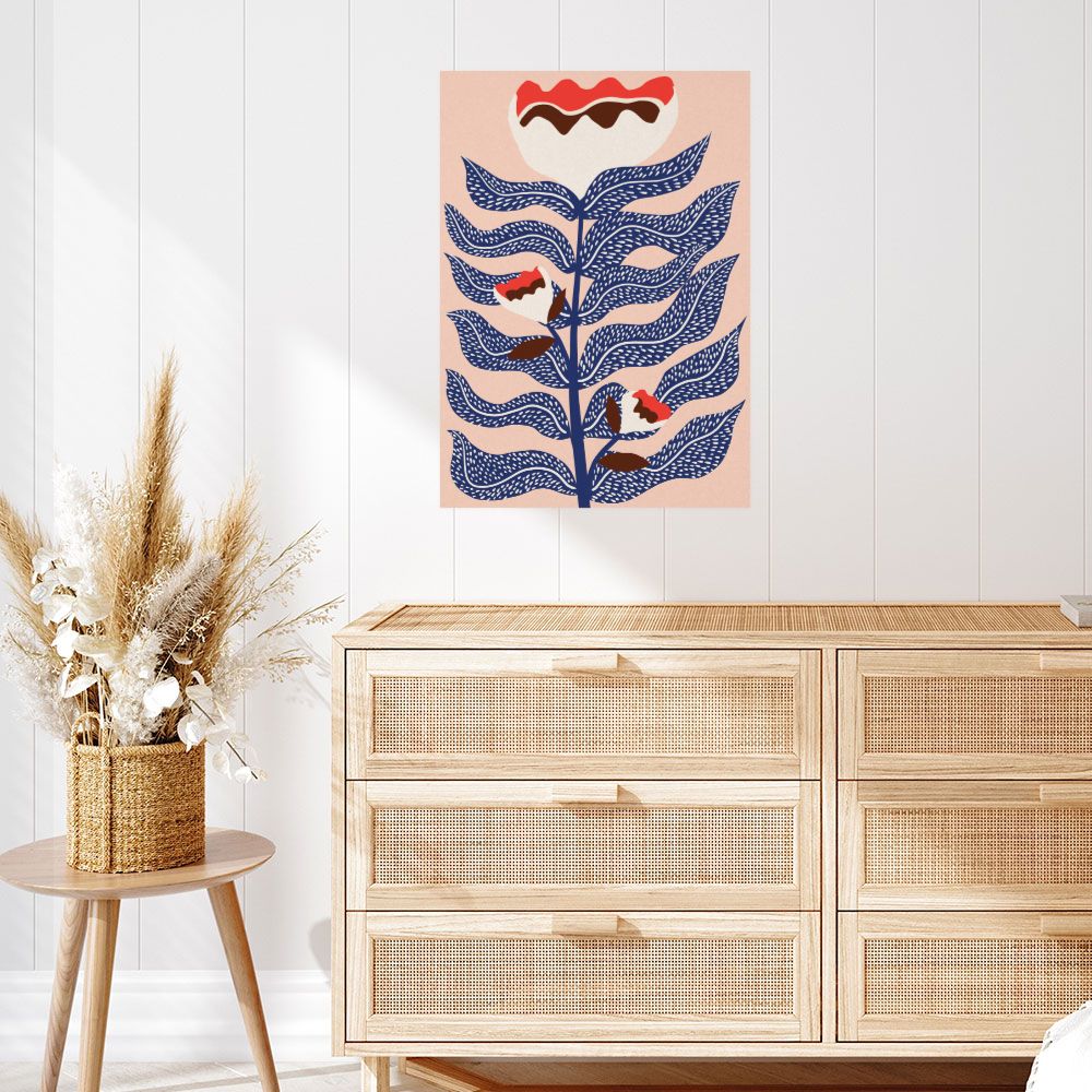 Affiche Fleurs stylisées exquises