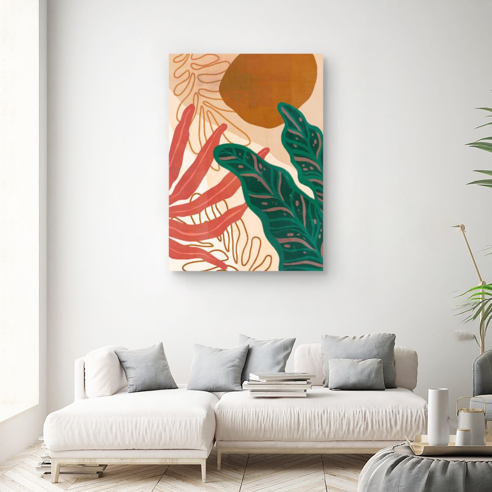 Tableau Feuillage tropical vibrant