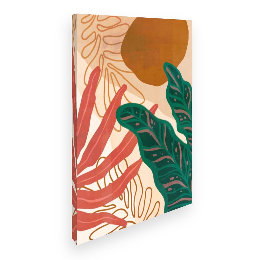 Toile Feuillage tropical vibrant