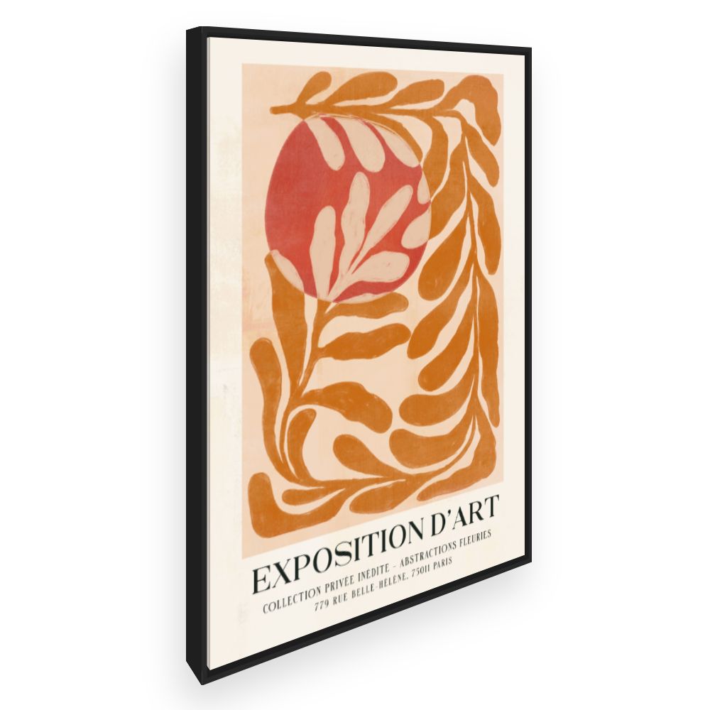 Toile Abstraction florale élégante