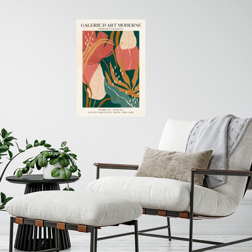 Affiche Feuilles abstraites