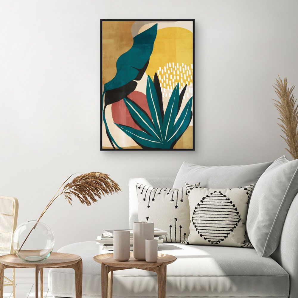 Tableau Motifs botaniques colorés