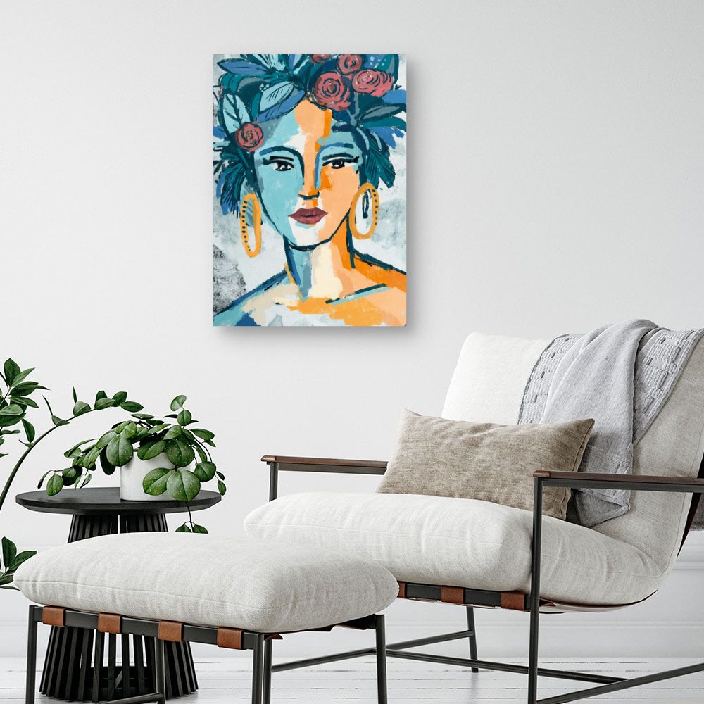 Tableau Portrait bohème vibrant