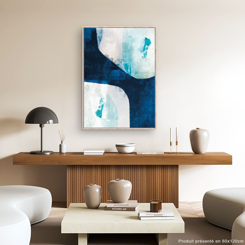 Tableau Abstraction bleue moderne