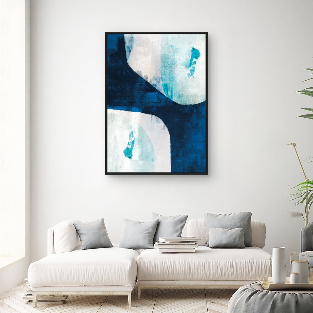Tableau Abstraction bleue moderne