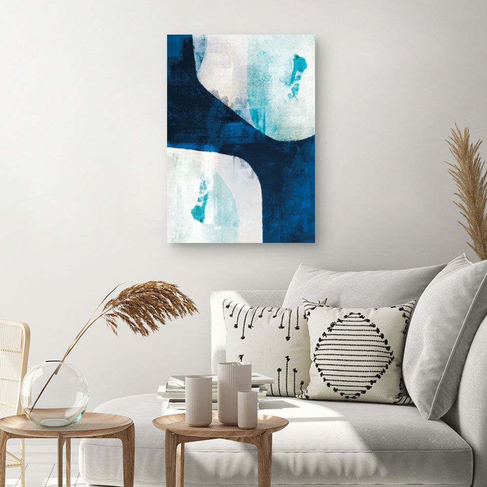 Tableau Abstraction bleue moderne