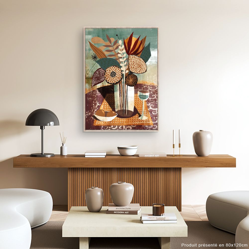 Tableau Bouquet artistique vibrant