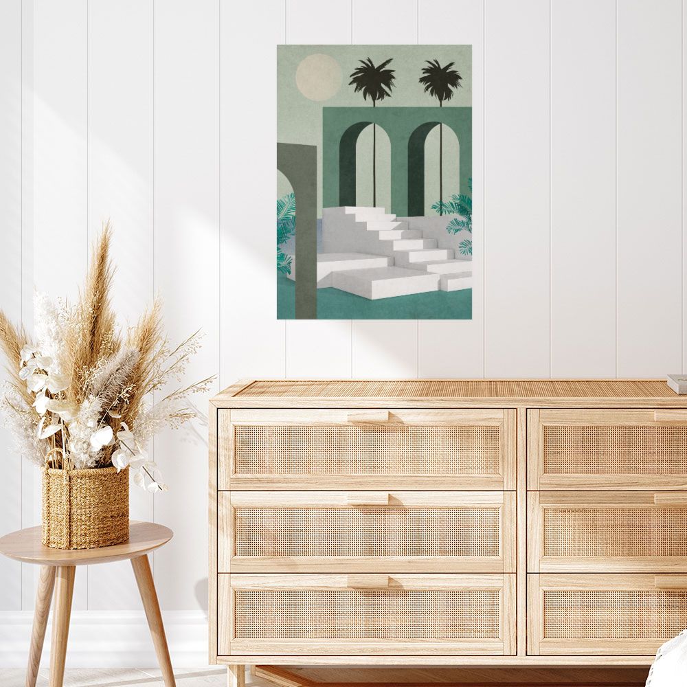 Affiche Palmiers et arches