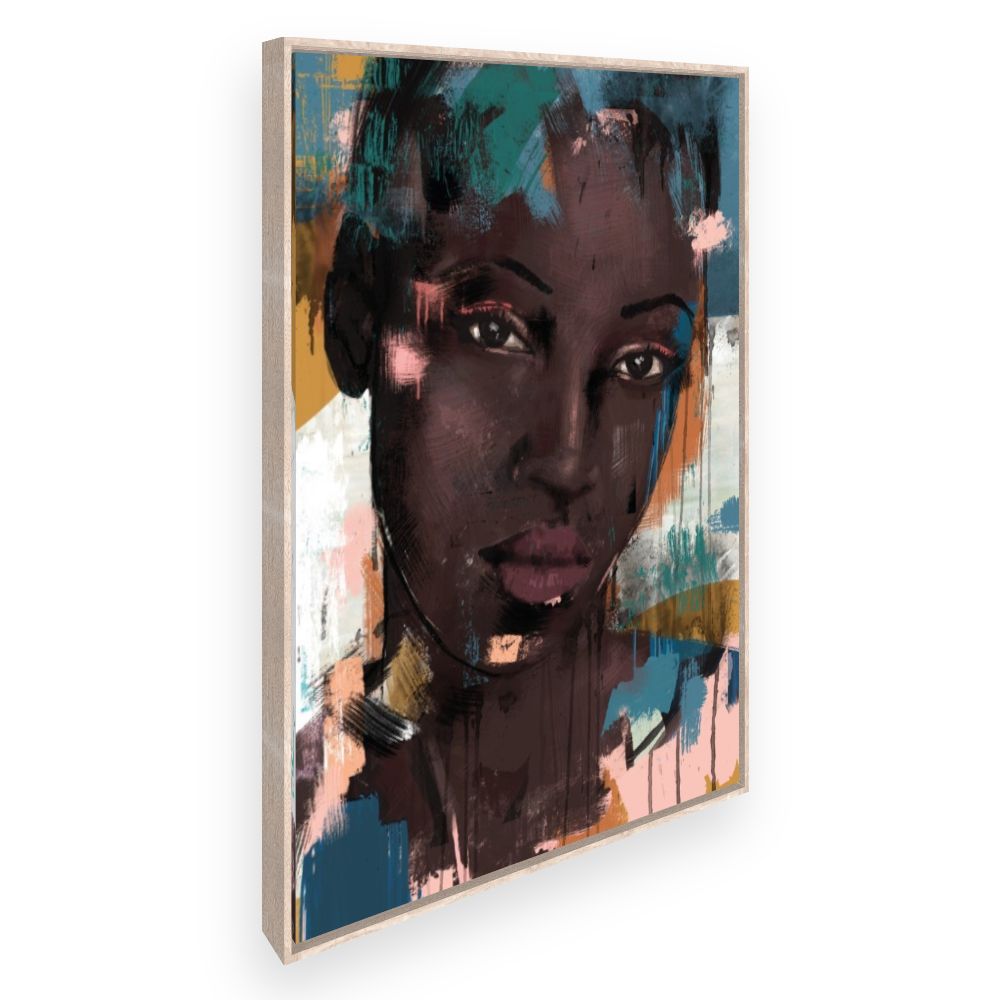 Toile Portrait abstrait vibrant