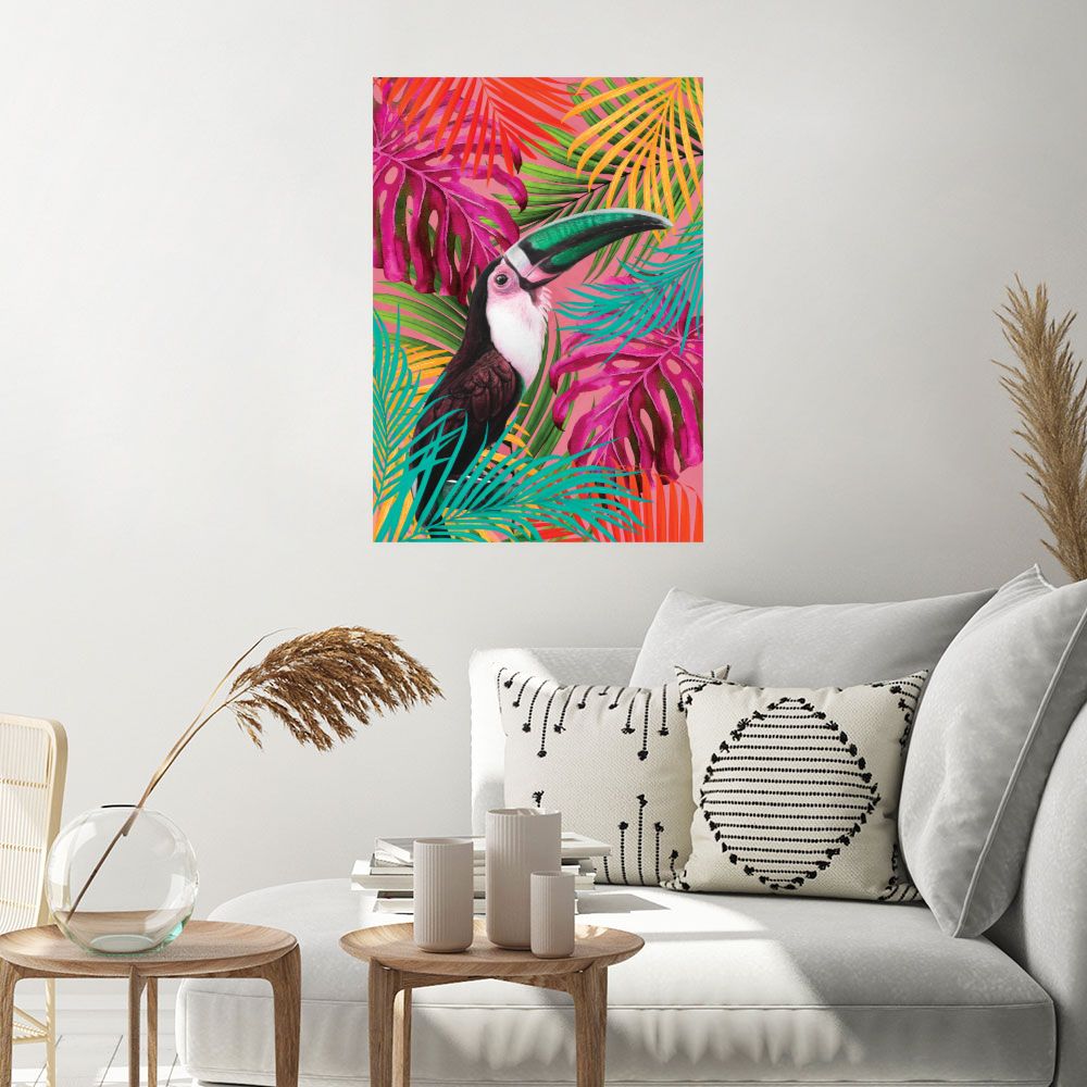Affiche Perroquet tropical vibrant