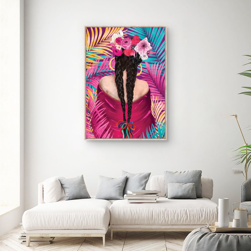 Tableau Floral vibrant exotique