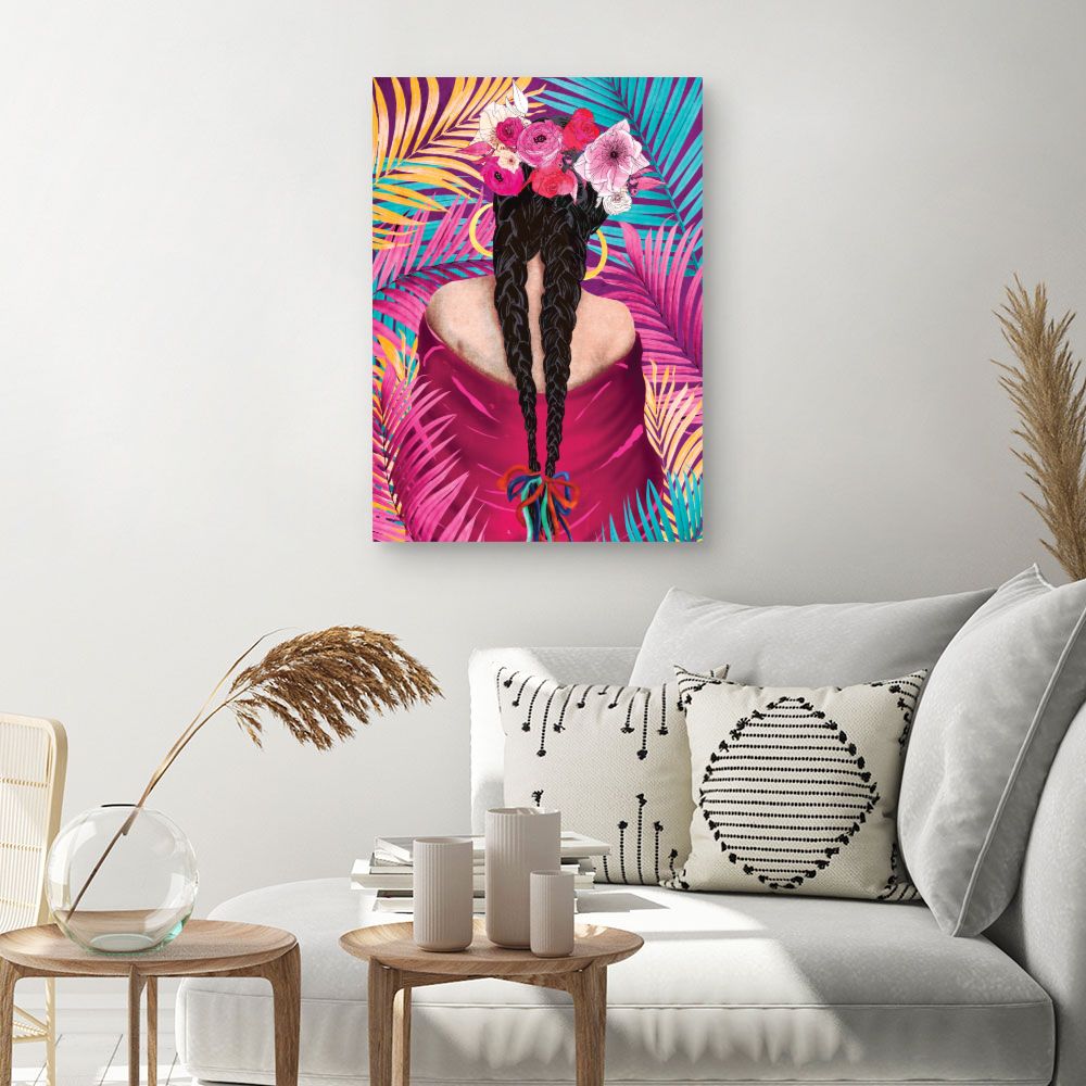 Tableau Floral vibrant exotique