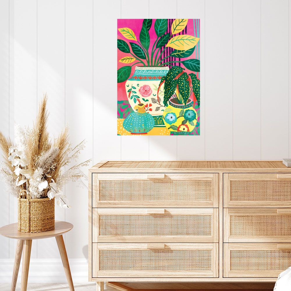 Affiche Vases exotiques colorés