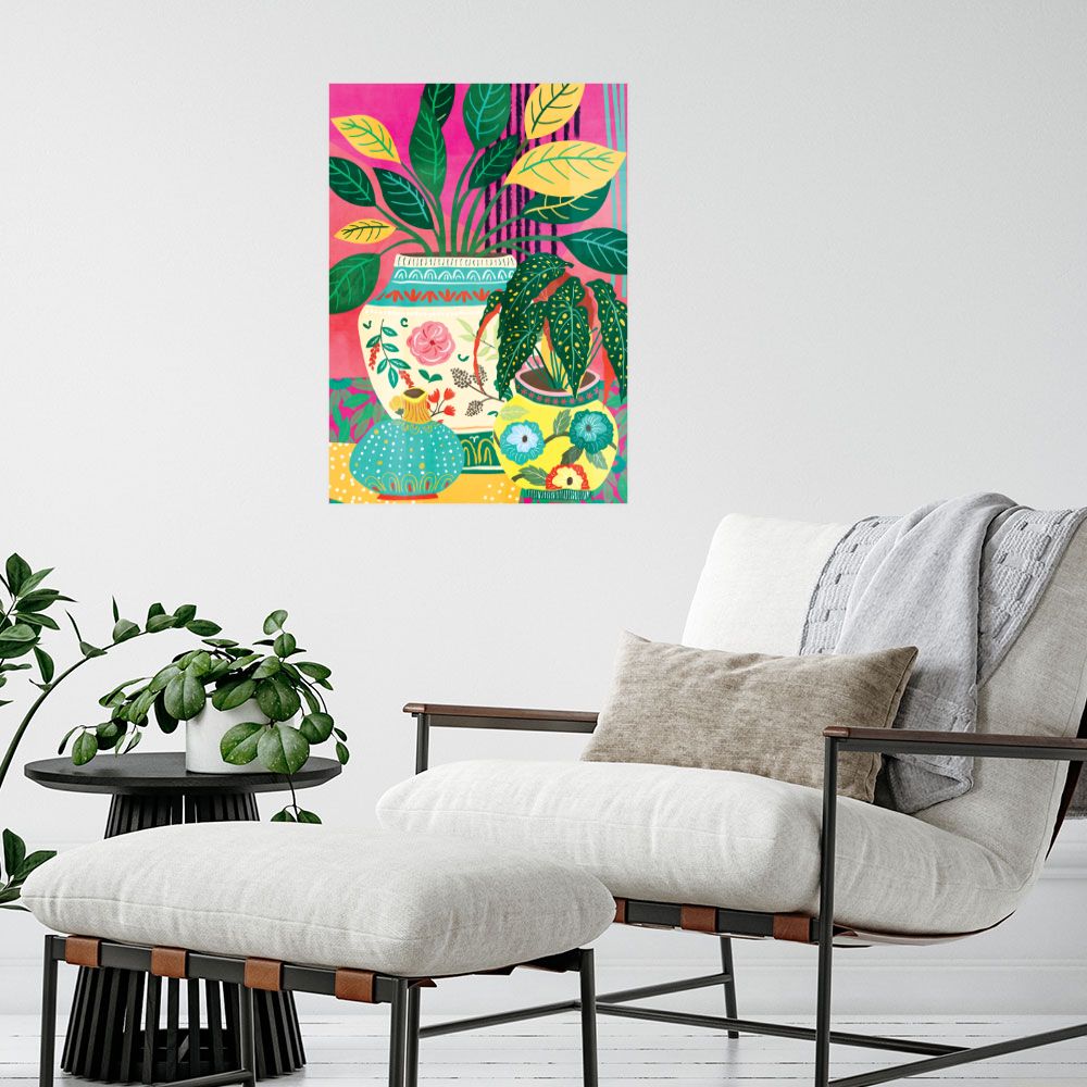 Affiche Vases exotiques colorés