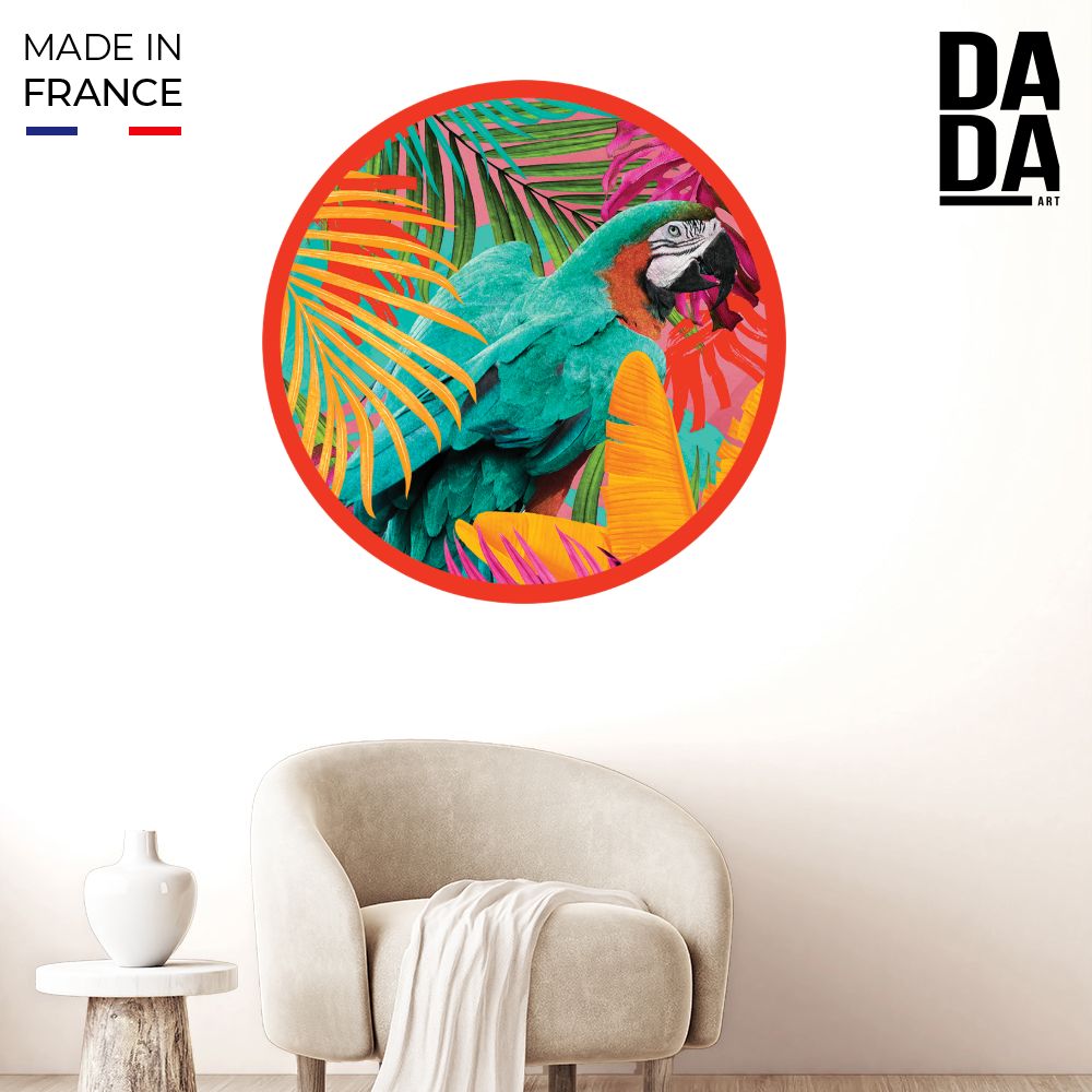 Papier peint rond "Éclat tropical vibrant"