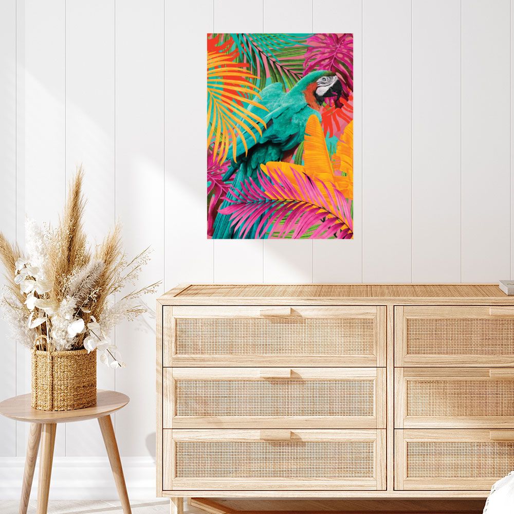 Affiche Perroquet tropical vibrant
