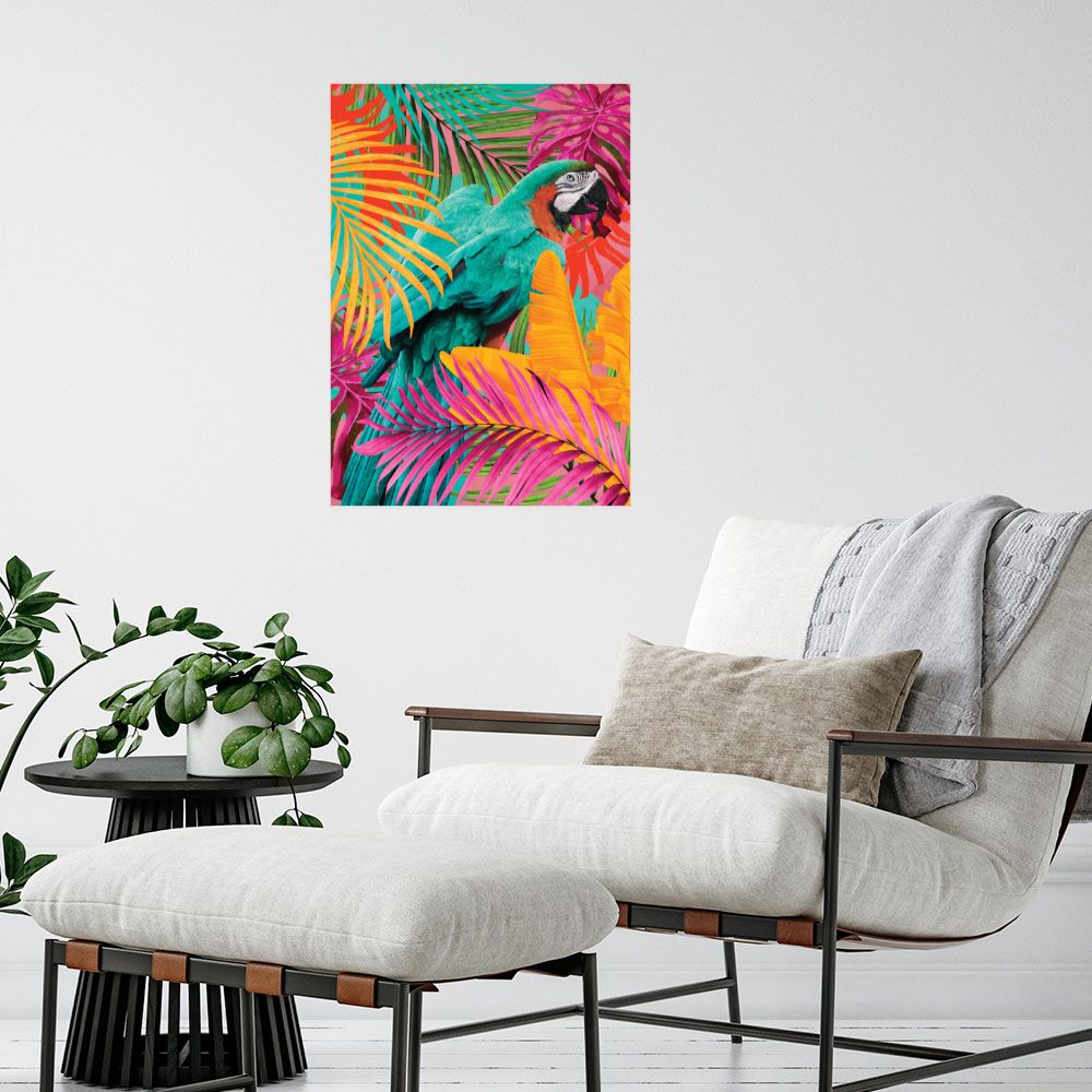 Affiche Perroquet tropical vibrant