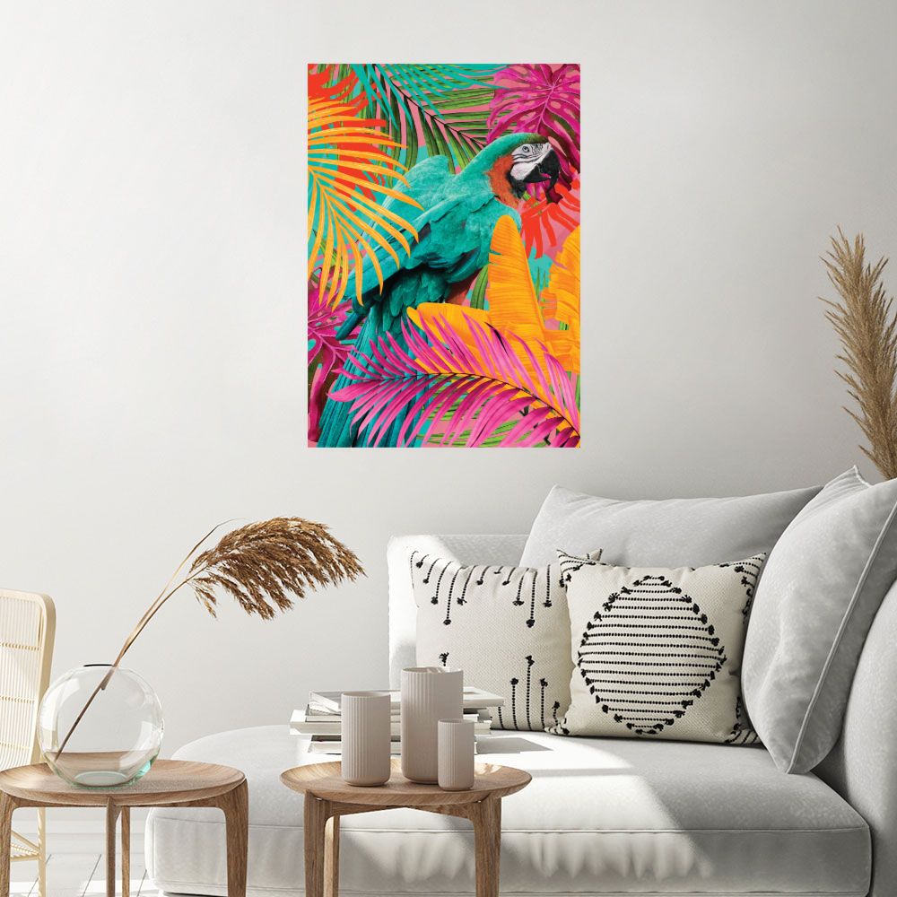 Affiche Perroquet tropical vibrant