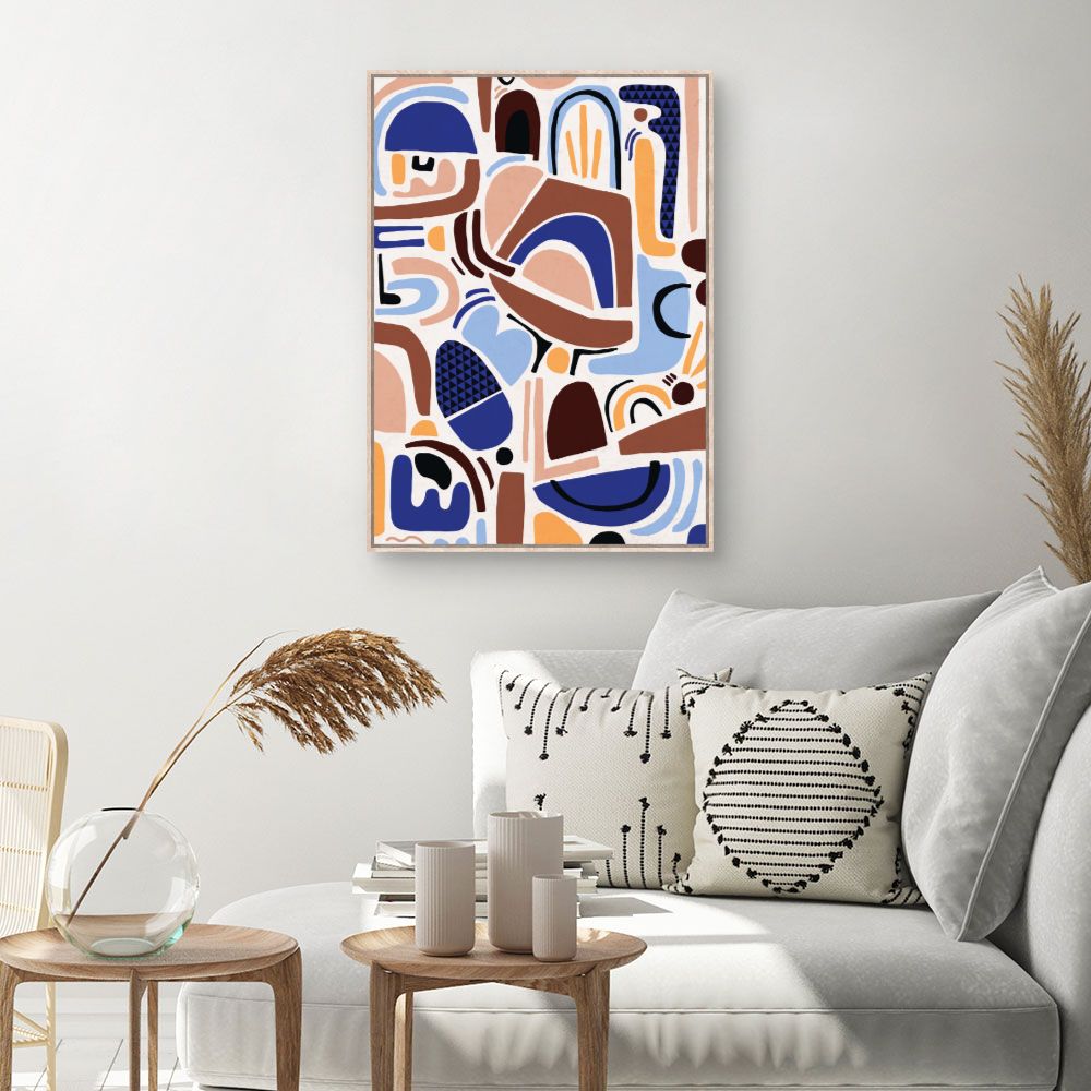 Tableau Formes abstraites vibrantes