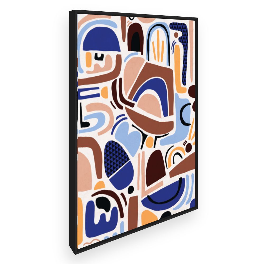 Toile Formes abstraites vibrantes