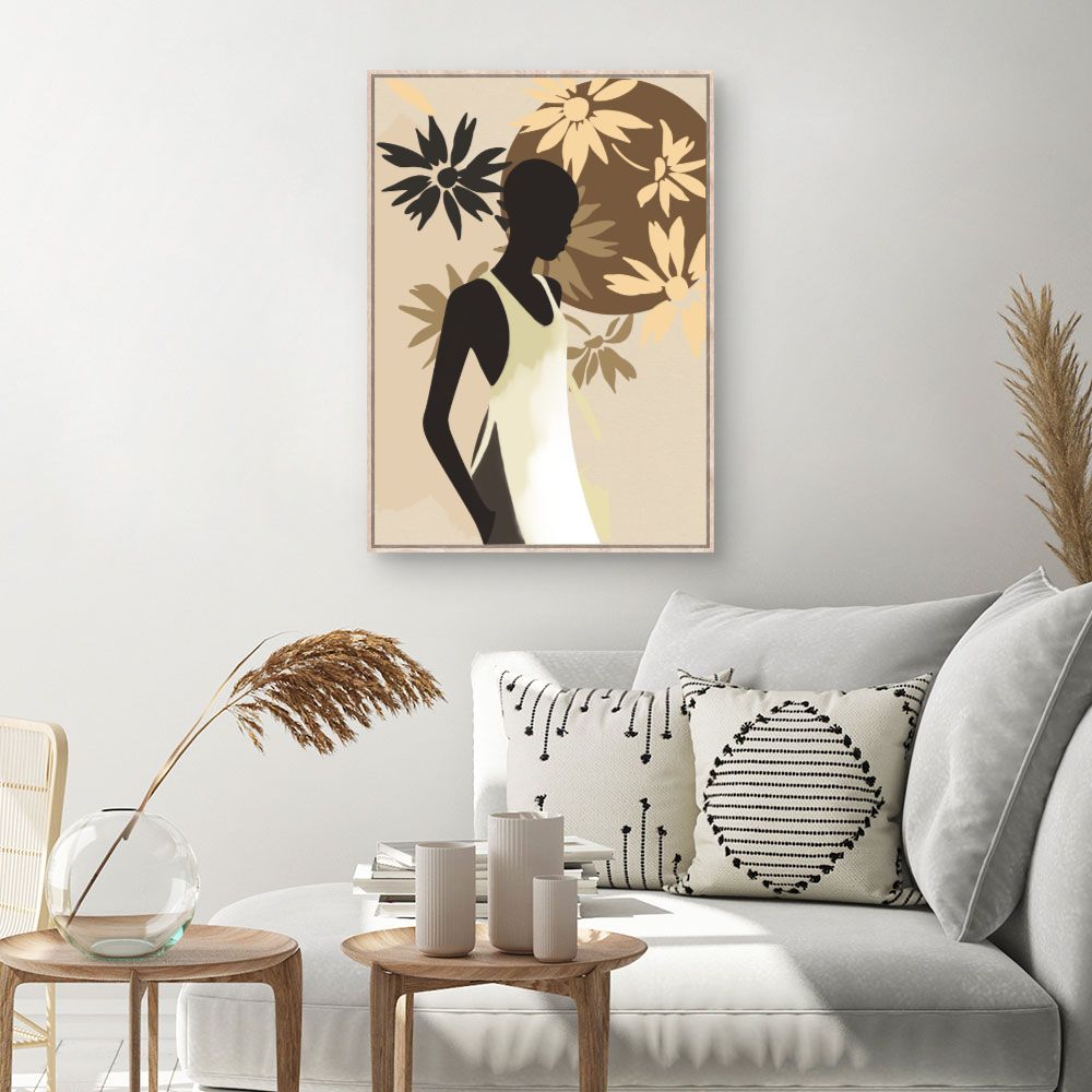 Tableau Silhouette florale élégante