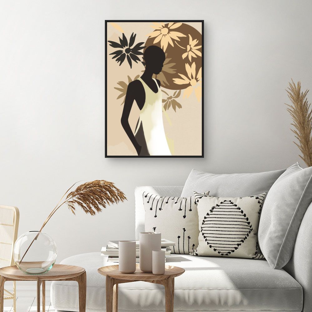 Tableau Silhouette florale élégante