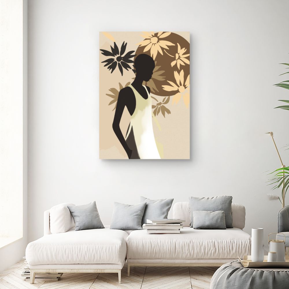 Tableau Silhouette florale élégante