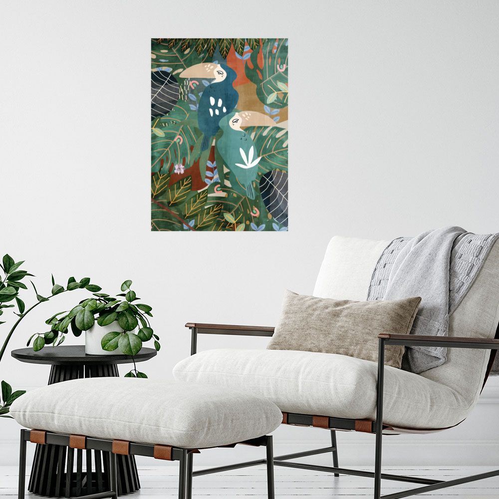 Affiche Toucan tropical coloré