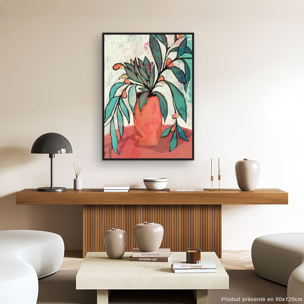 Tableau Vase fleuri coloré