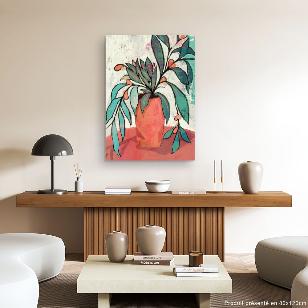 Tableau Vase fleuri coloré