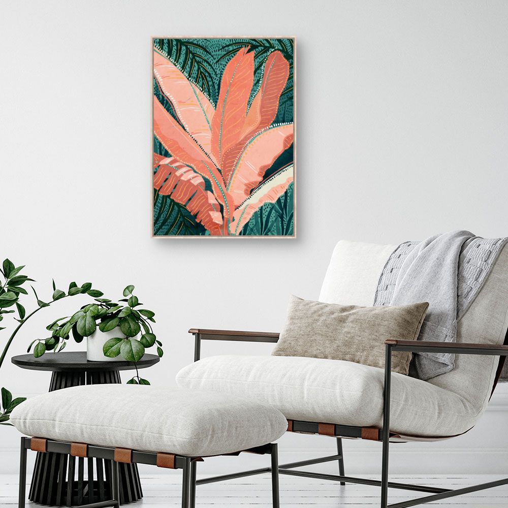 Tableau Feuilles tropicales vives