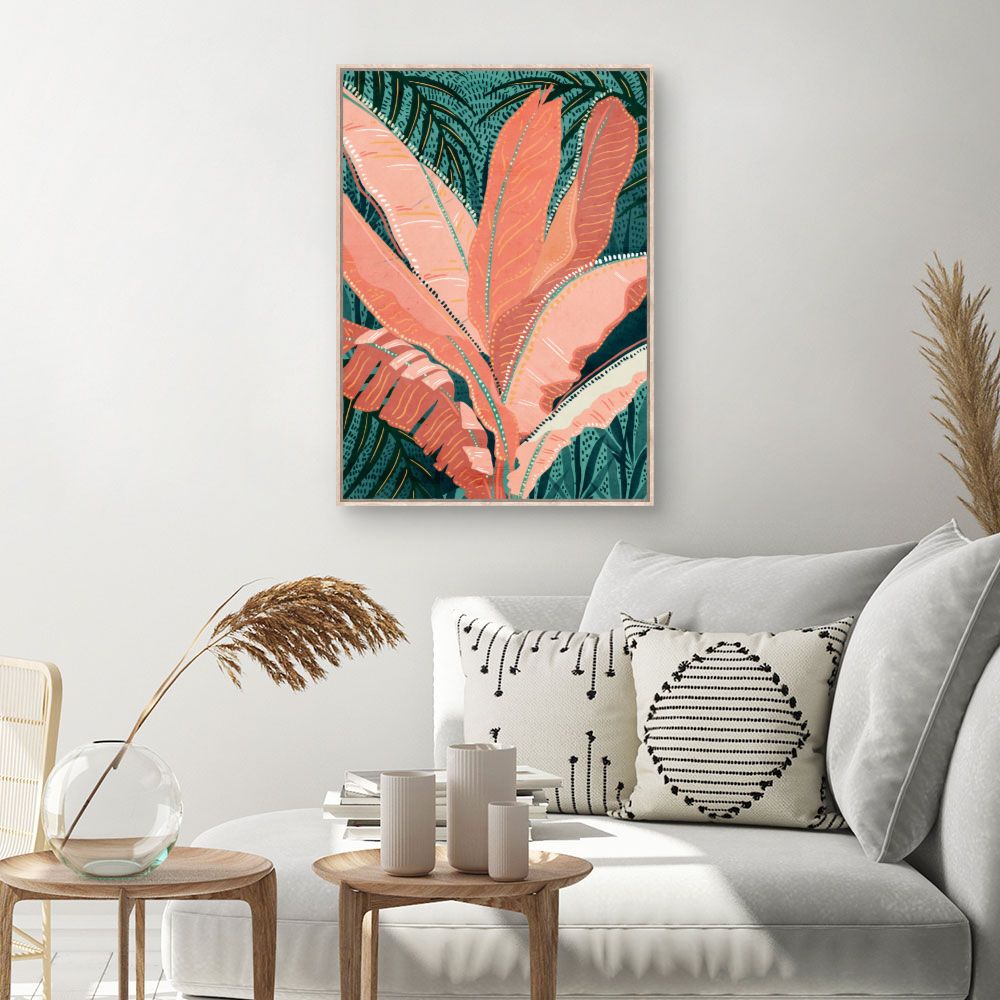 Tableau Feuilles tropicales vives
