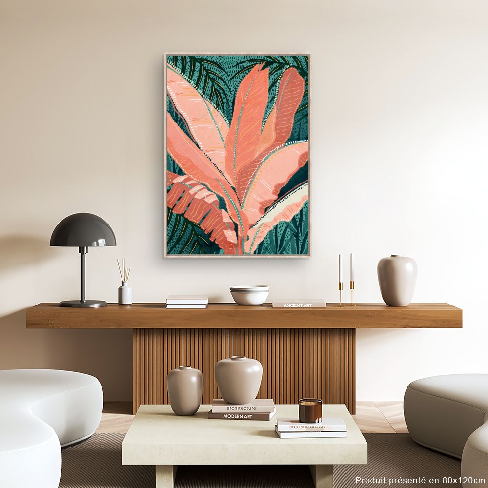 Tableau Feuilles tropicales vives