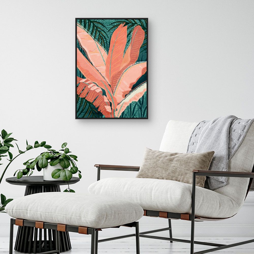 Tableau Feuilles tropicales vives