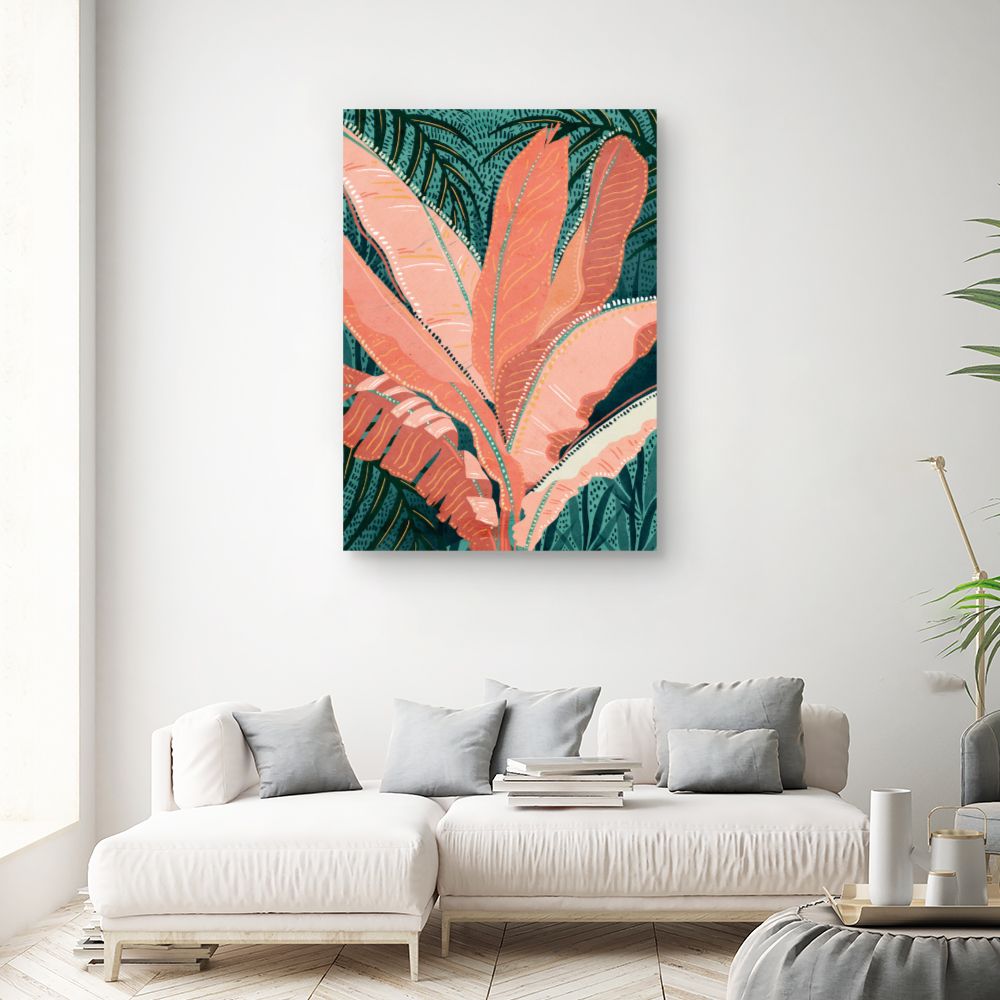 Tableau Feuilles tropicales vives