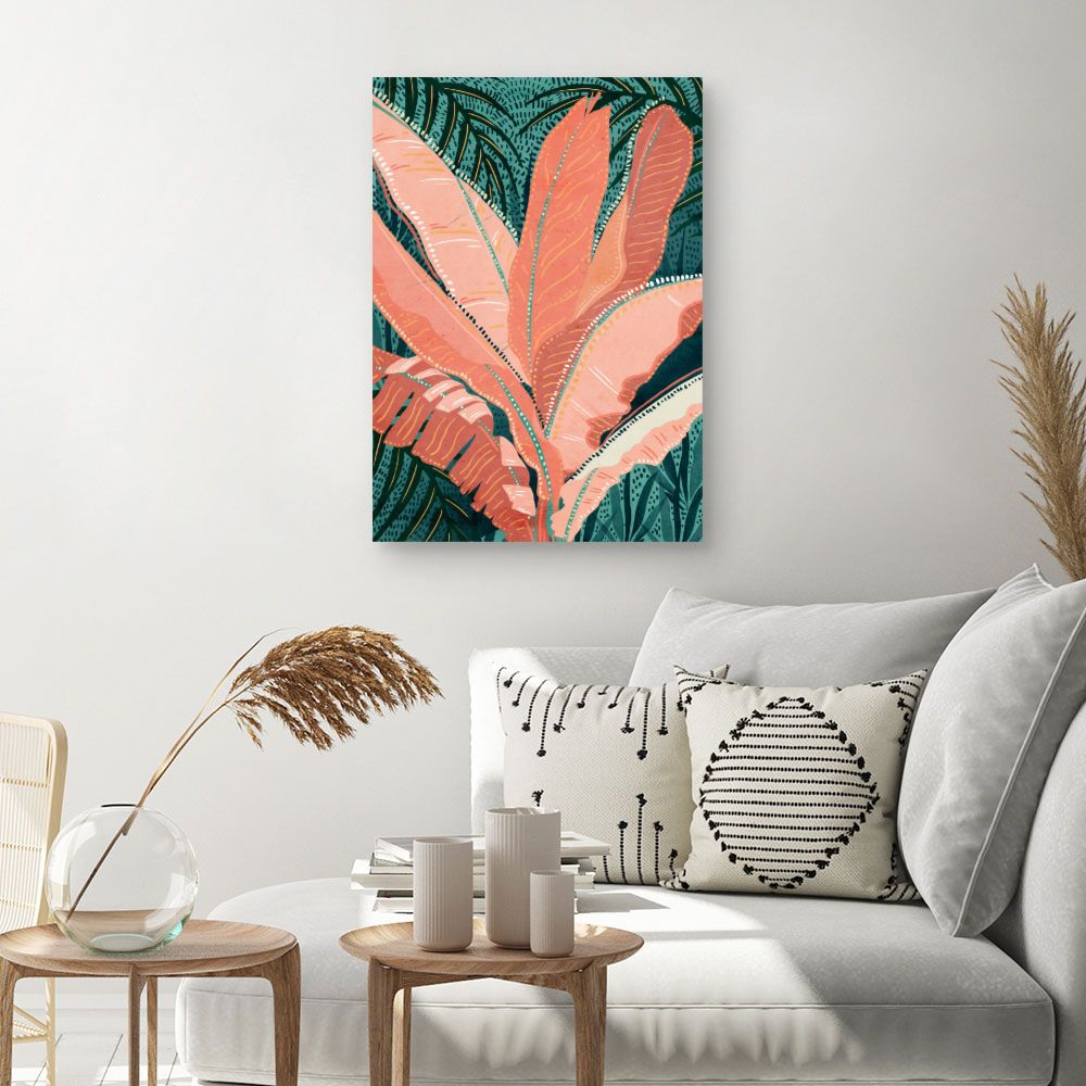 Tableau Feuilles tropicales vives