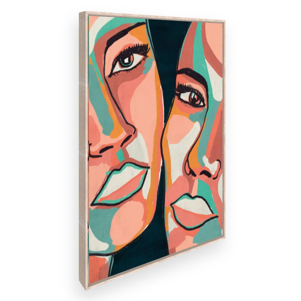 Toile Visages abstraits élégants